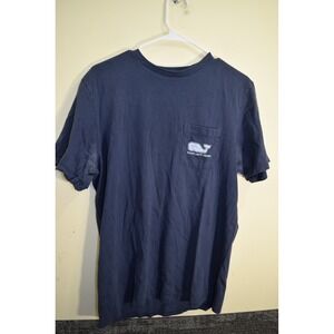 Vintage Vineyard Vines Whale Front Back Graphic T Shirt MENS M Blue WORN LOOK